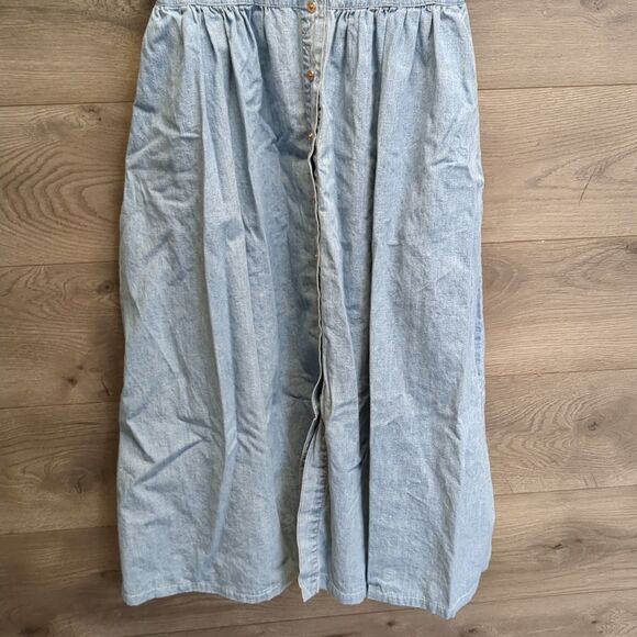 Vintage Guess Sleeveless Denim Button Up Dress Women's 4/5 - Picture 3 of 10